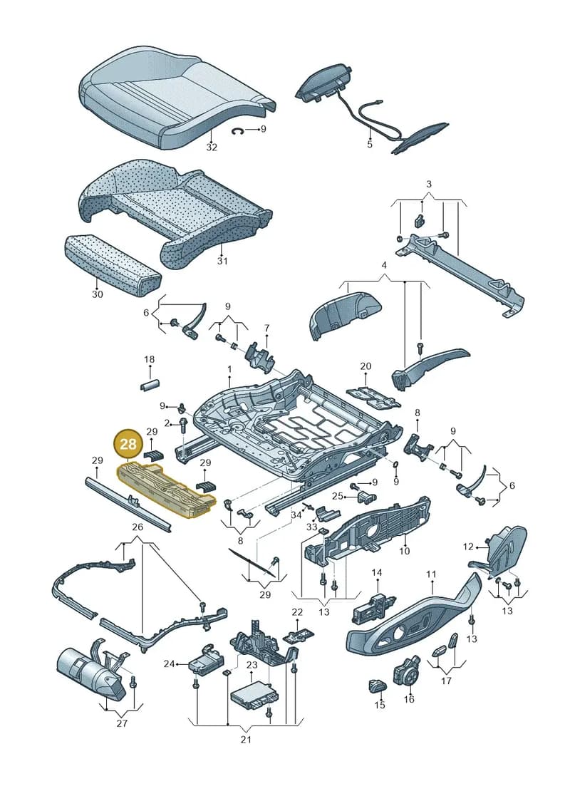 4S0881057 — Audi R8 Spyder (2015-2024) diagram 872881050, position 28
