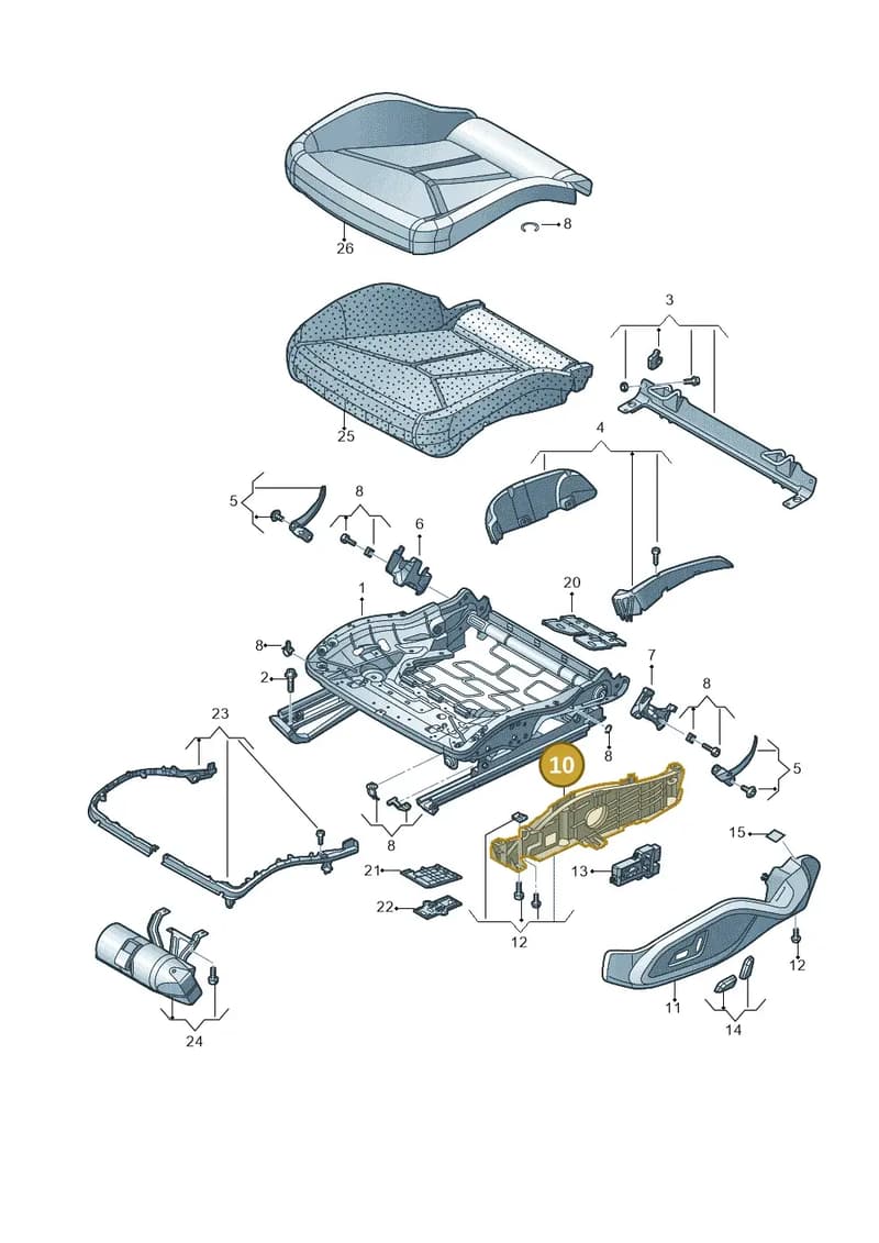 4S0881507 — Audi R8 Spyder (2015-2024) diagram 872881000, position 10