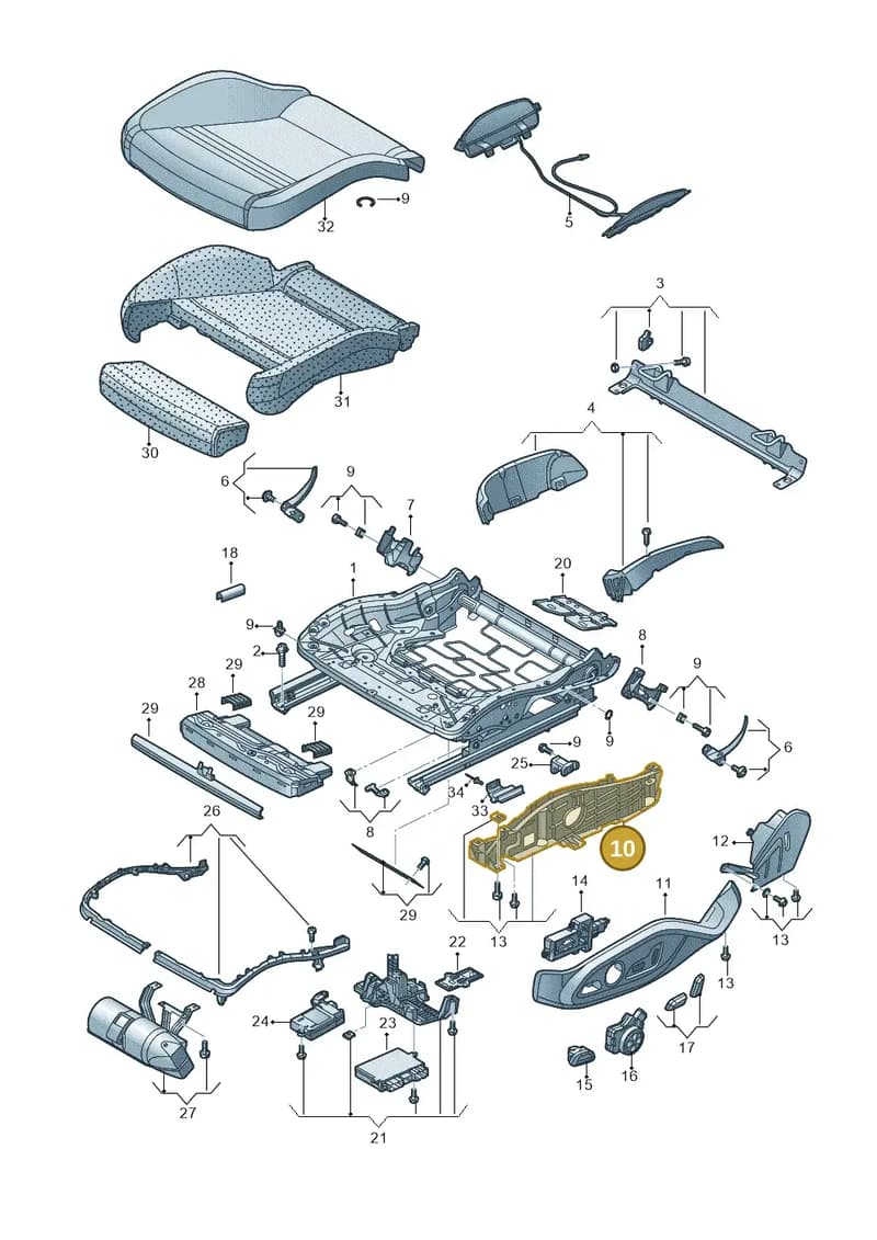 4S0881508 — Audi R8 Spyder (2015-2024) diagram 872881050, position 10