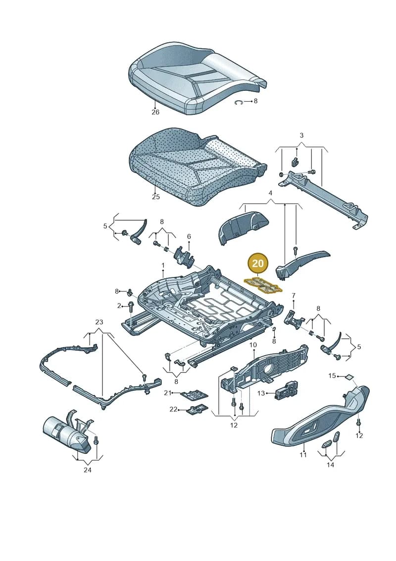 4S0882639 — Audi R8 Spyder (2015-2024) diagram 872881000, position 20