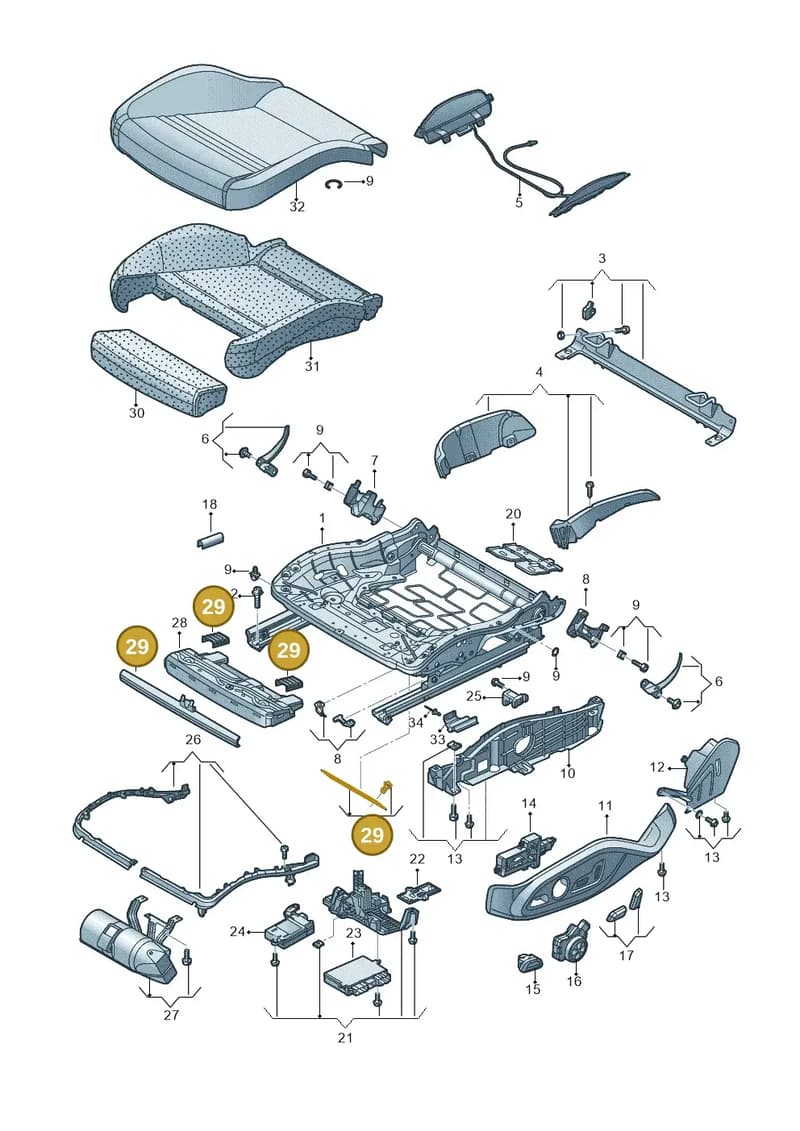 4S0898022 — Audi R8 Spyder (2015-2024) diagram 872881050, position 29