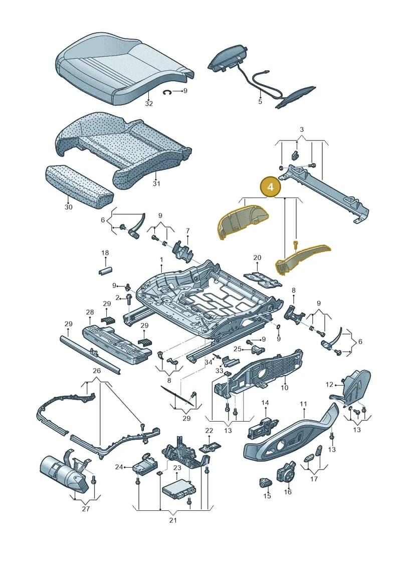 4S0898024 — Audi R8 Spyder (2015-2024) diagram 872881050, position 4