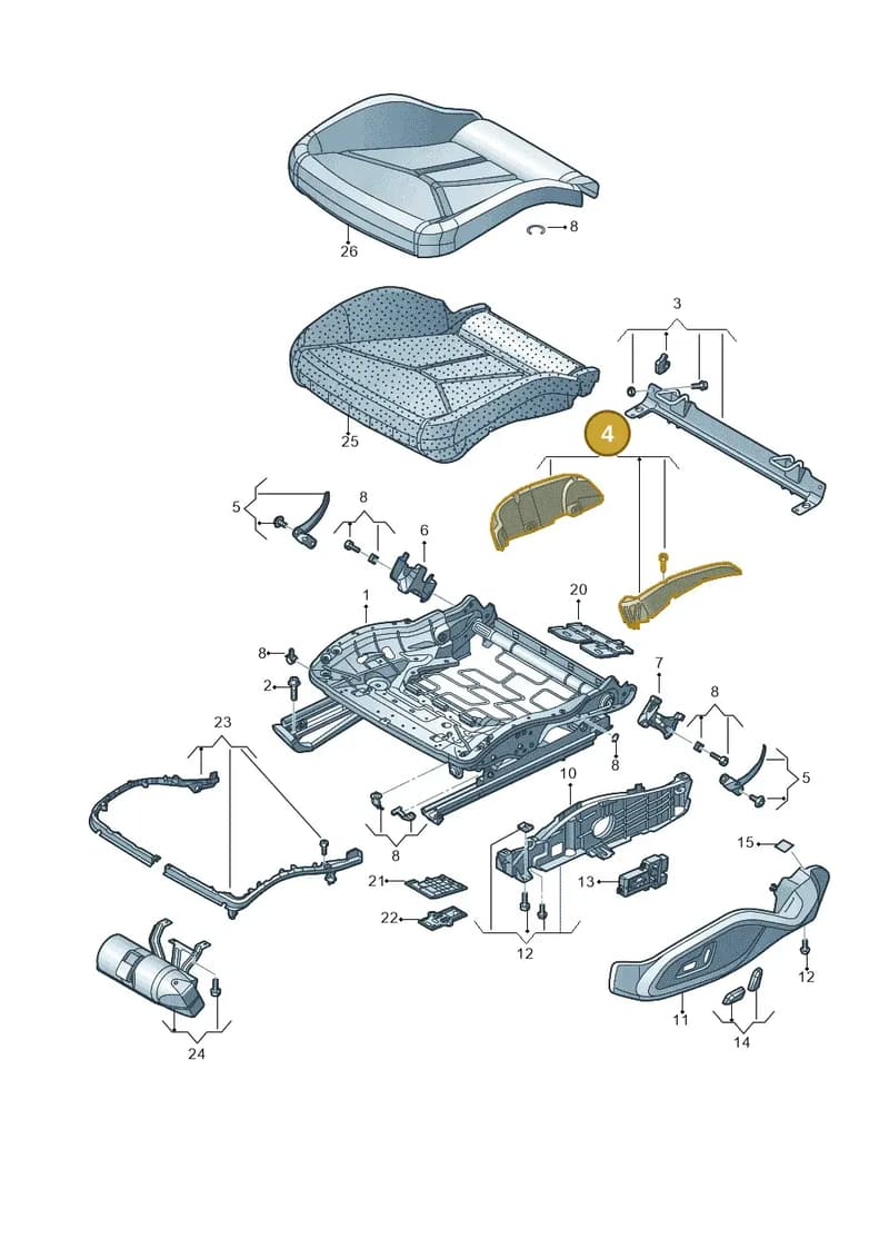 4S0898024 — Audi R8 Spyder (2015-2024) diagram 872881000, position 4