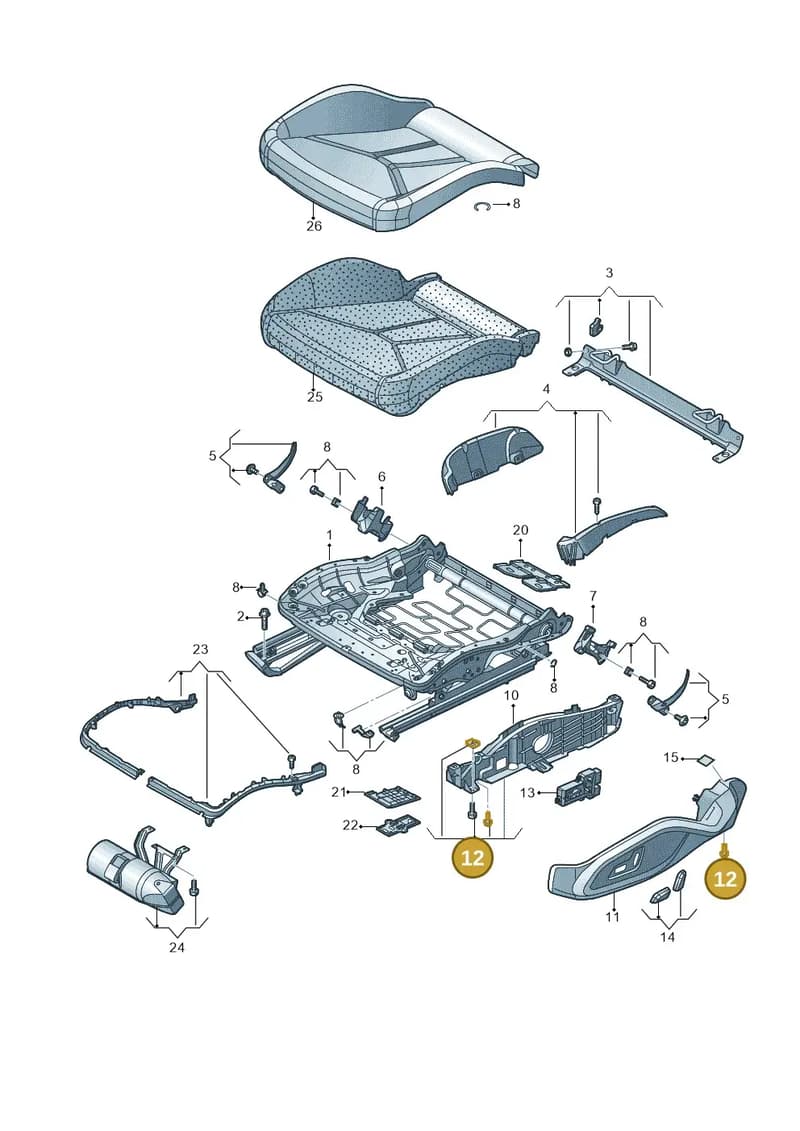 4S0898025 — Audi R8 Spyder (2015-2024) diagram 872881000, position 12