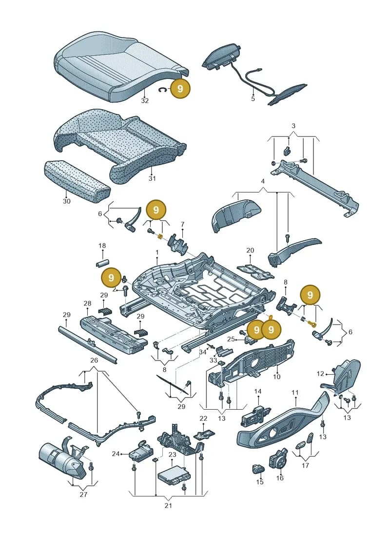 4S0898026 — Audi R8 Spyder (2015-2024) diagram 872881050, position 9