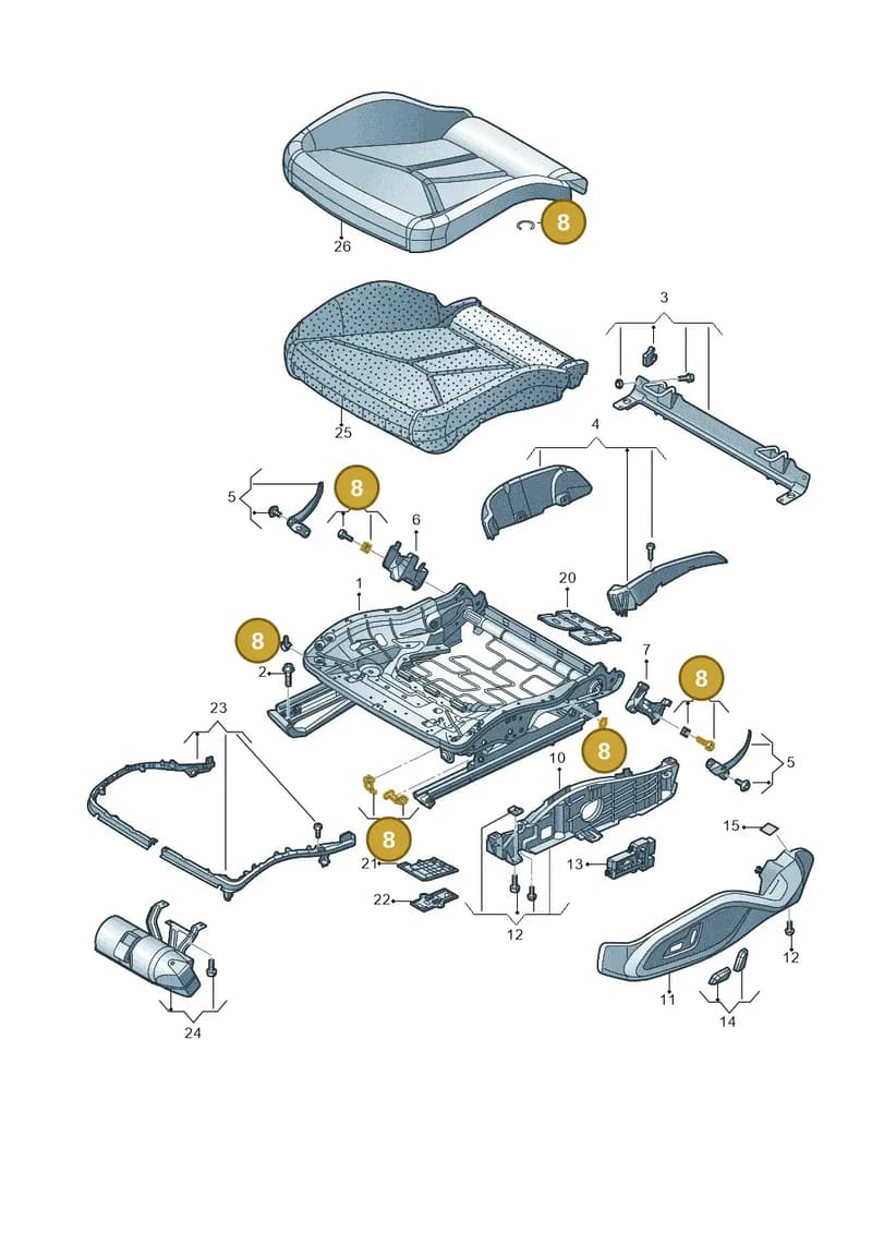 4S0898026 — Audi R8 Spyder (2015-2024) diagram 872881000, position 8