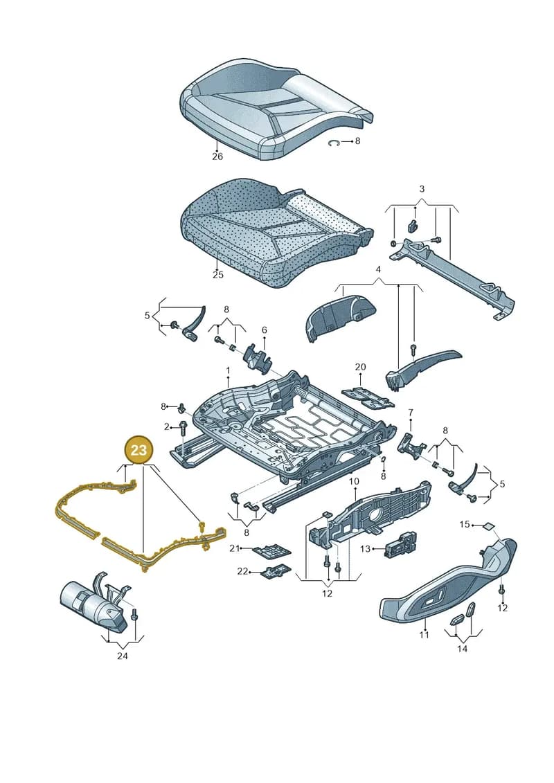 4S0898027 — Audi R8 Spyder (2015-2024) diagram 872881000, position 23