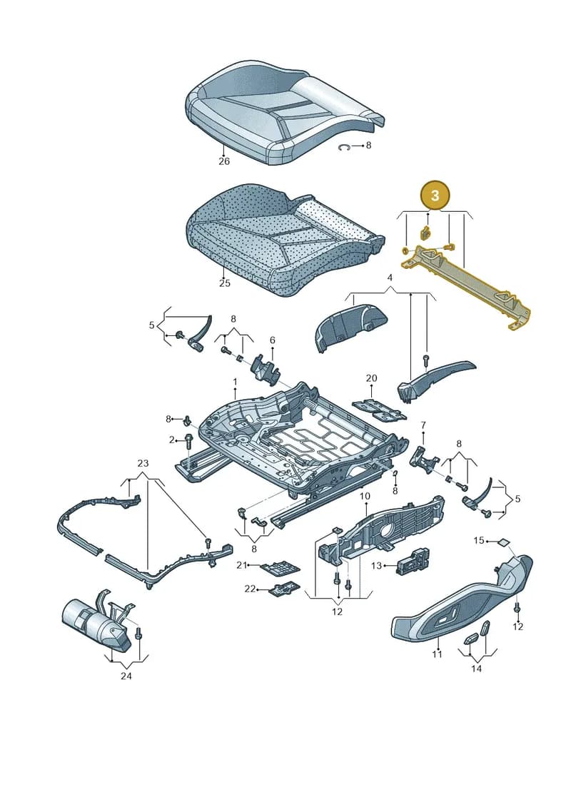 4S0898029 — Audi R8 Spyder (2015-2024) diagram 872881000, position 3