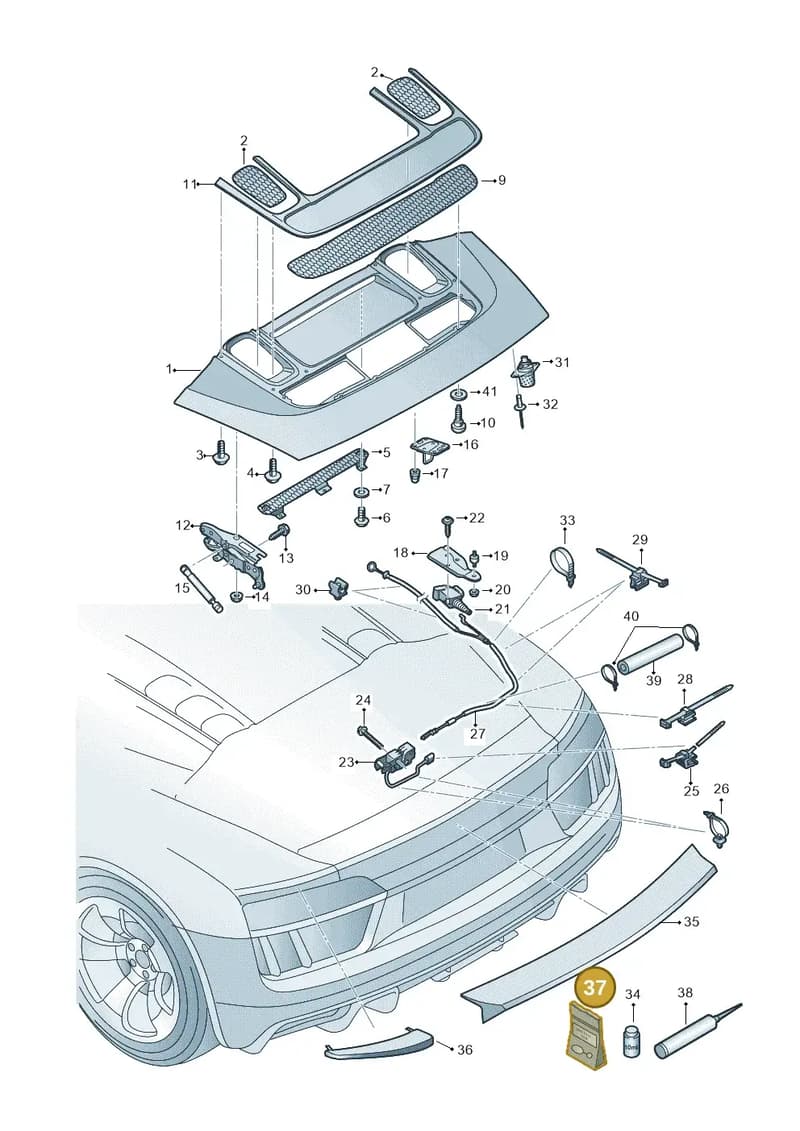 4S0898940 — Audi R8 Spyder (2015-2024) diagram 872827100, position 37