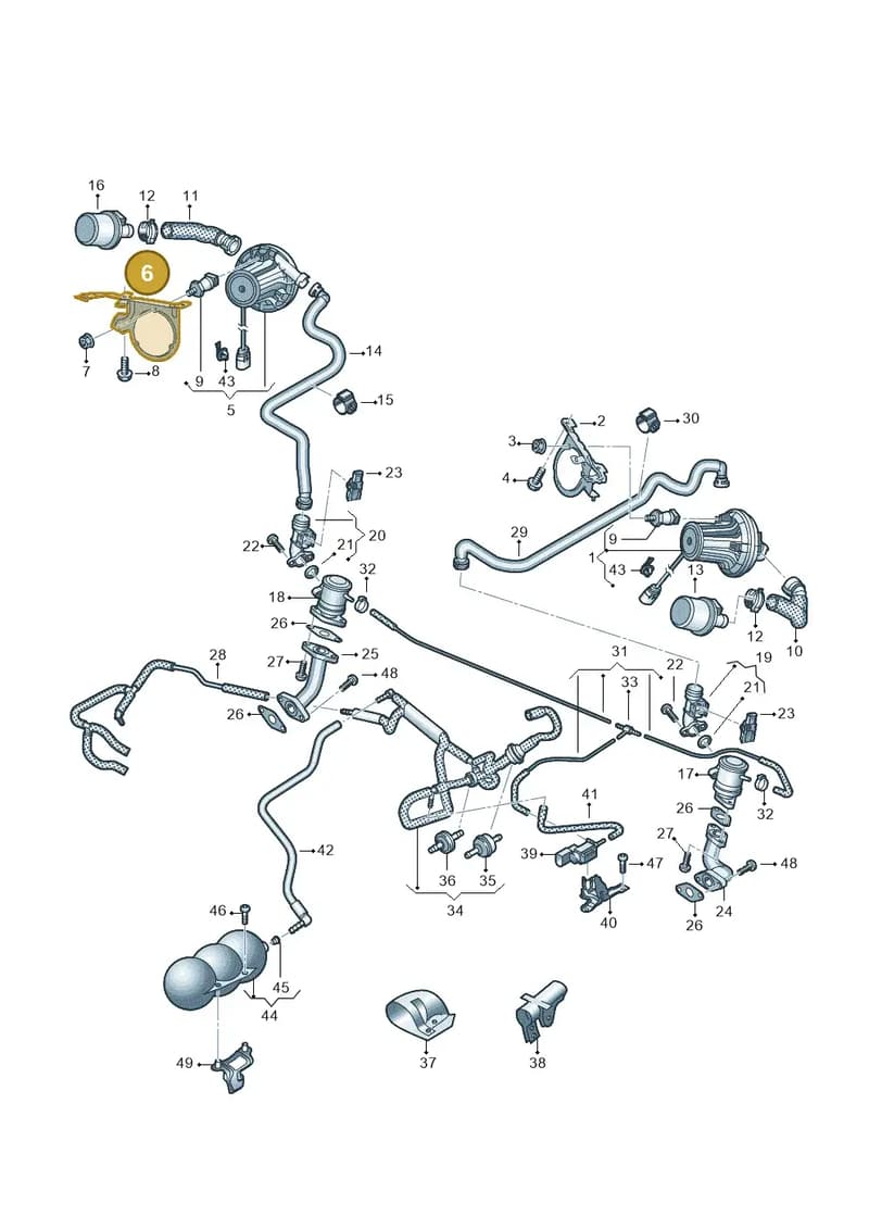4S0906408F — Audi R8 Spyder (2015-2024) diagram 872131350, position 6