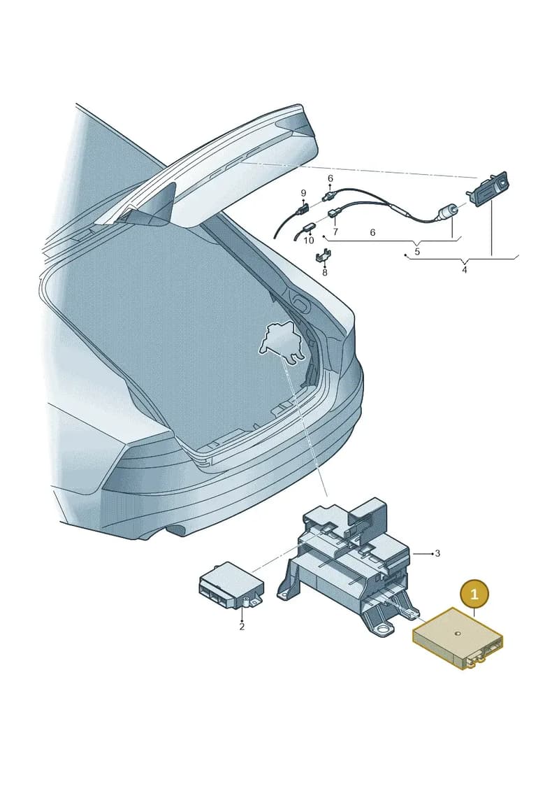 4S0907441B — Audi A7 Sportback (2014-2018) diagram 711907400, position 1
