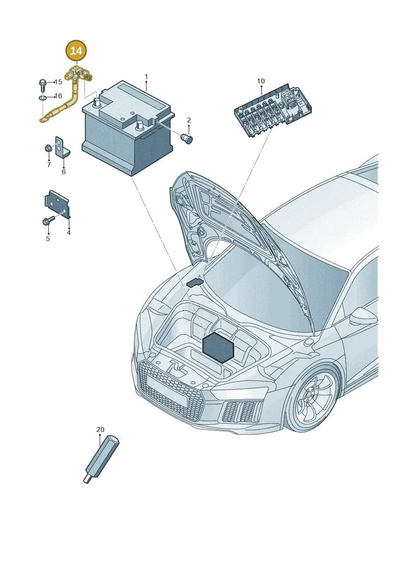 4S0915181 — Audi R8 Spyder (2015-2024) diagram 872915000, position 14