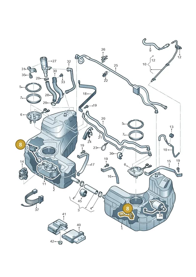 4S0919673 — Audi R8 Spyder (2015-2024) diagram 872201050, position 8