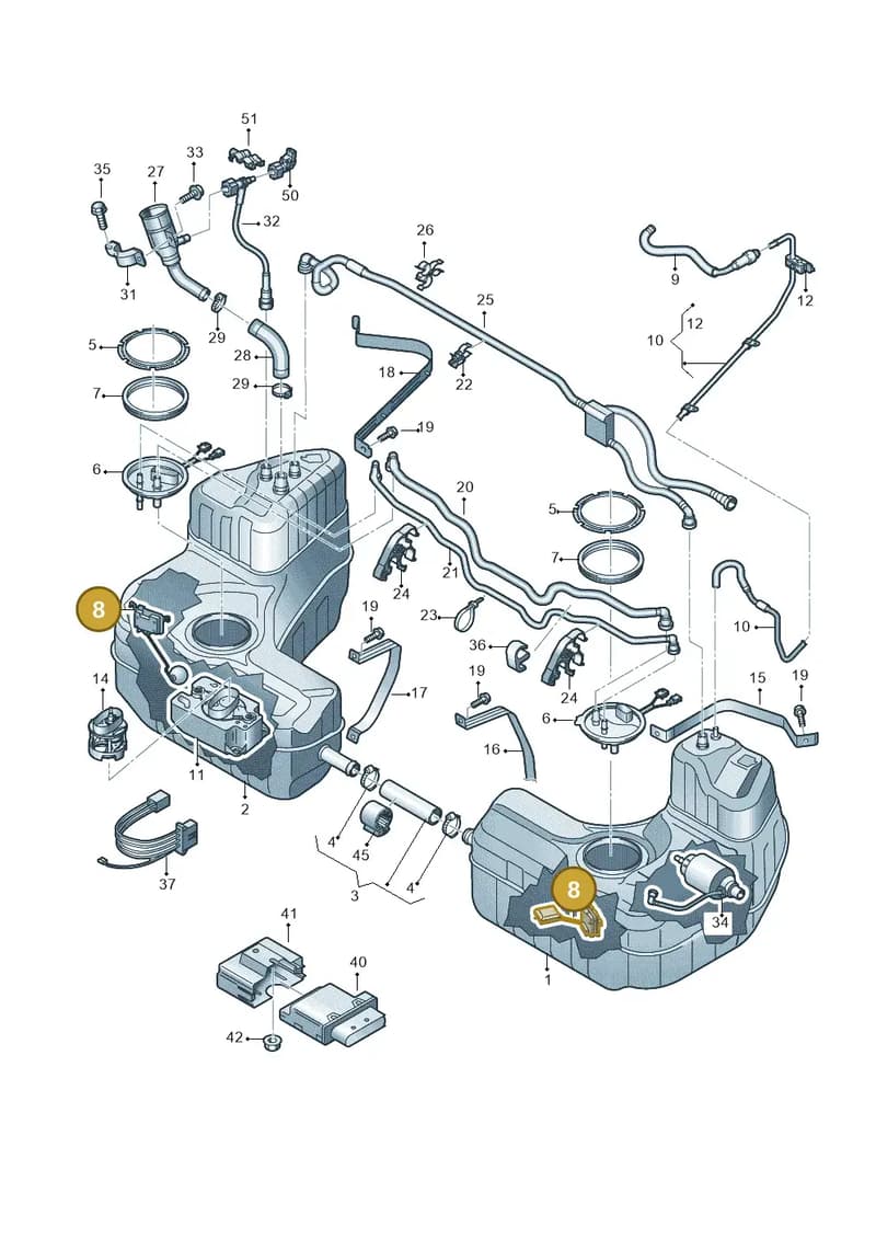 4S0919673A — Audi R8 Spyder (2015-2024) diagram 872201000, position 8