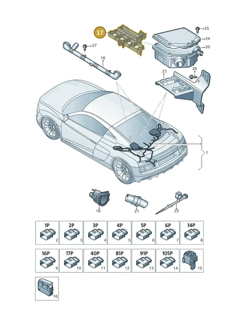 4S0937503 — Audi R8 Spyder (2015-2024) diagram 872971510, position 17