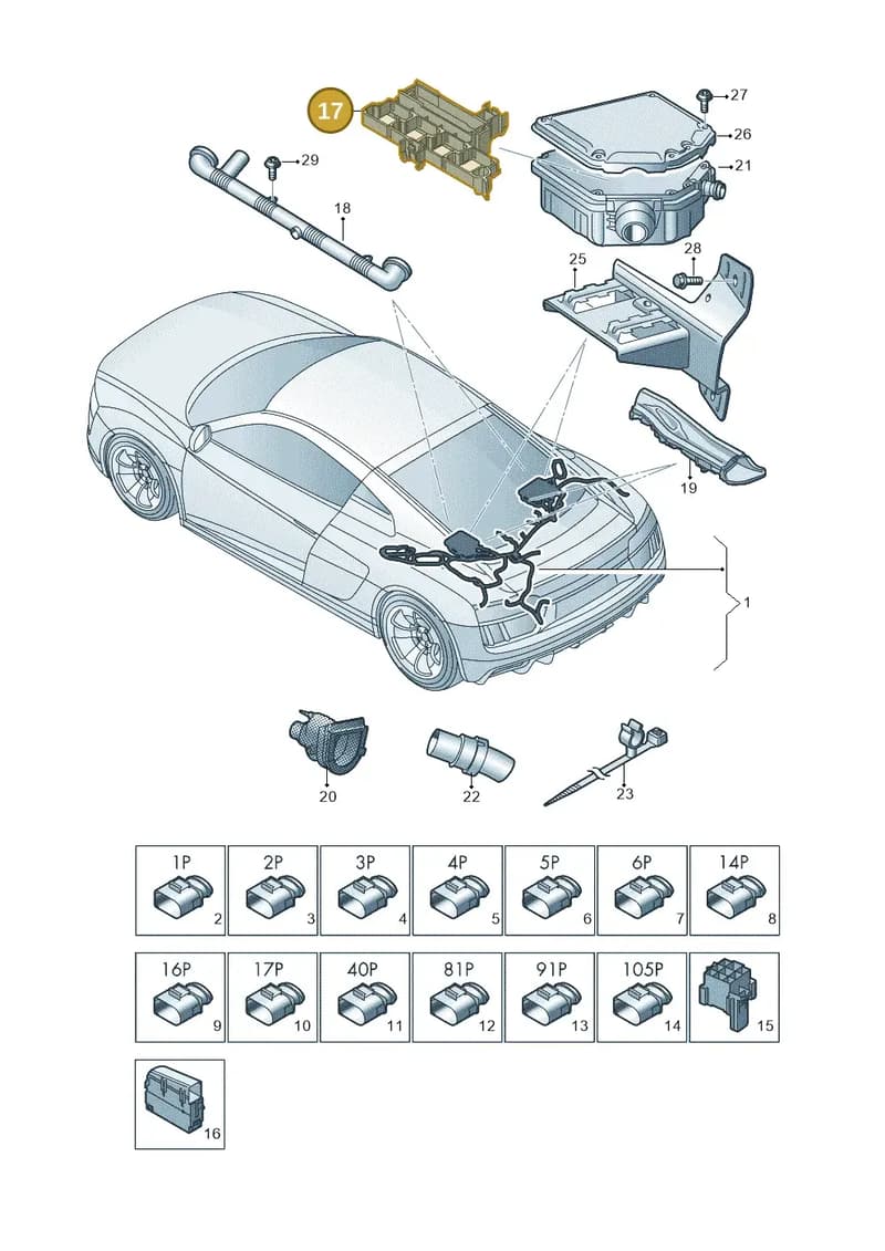 4S0937503 — Audi R8 Spyder (2015-2024) diagram 872971550, position 17