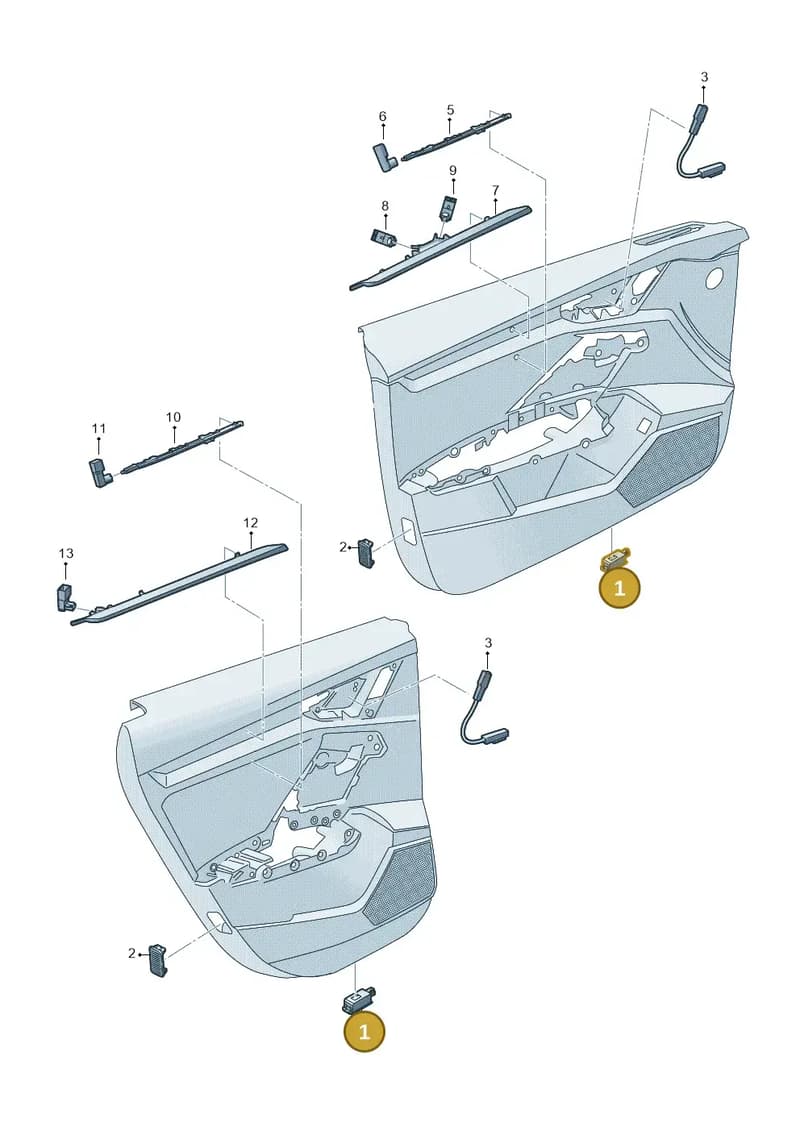 4S0947409K — Audi A3 Sportback (2019-2025) diagram 596947120, position 1