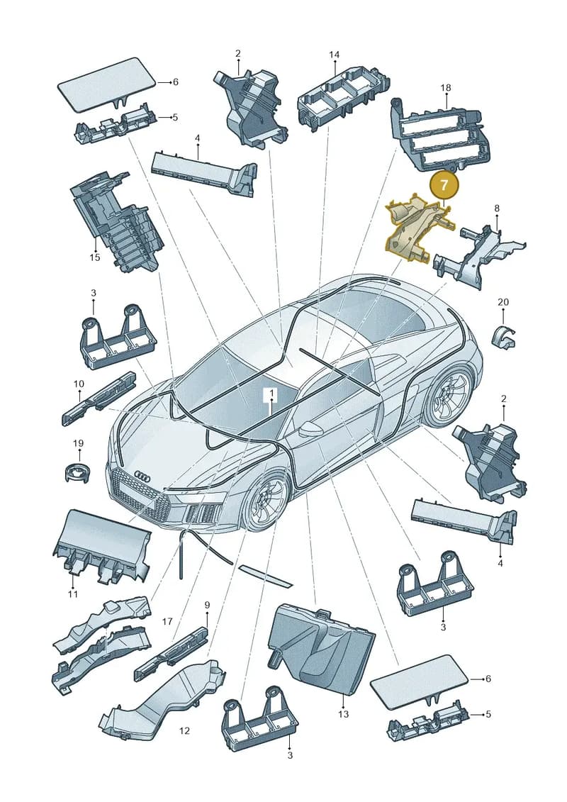4S0971341E — Audi R8 Spyder (2015-2024) diagram 872971800, position 7