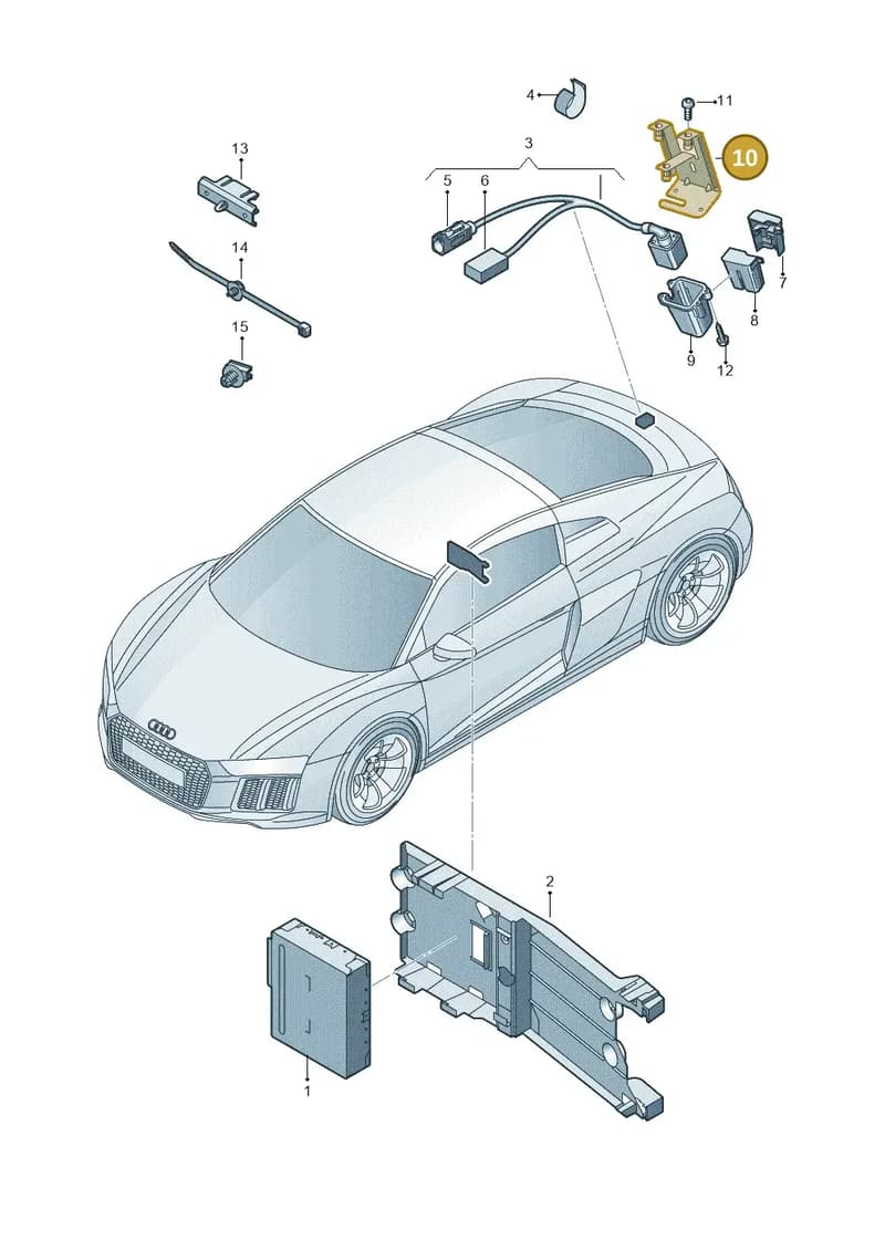 4S0980562A — Audi R8 Spyder (2015-2024) diagram 872907450, position 10