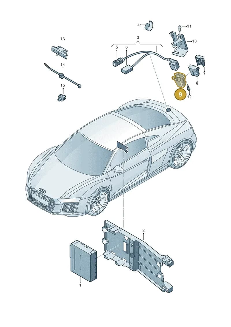 4S0980563A — Audi R8 Spyder (2015-2024) diagram 872907450, position 9