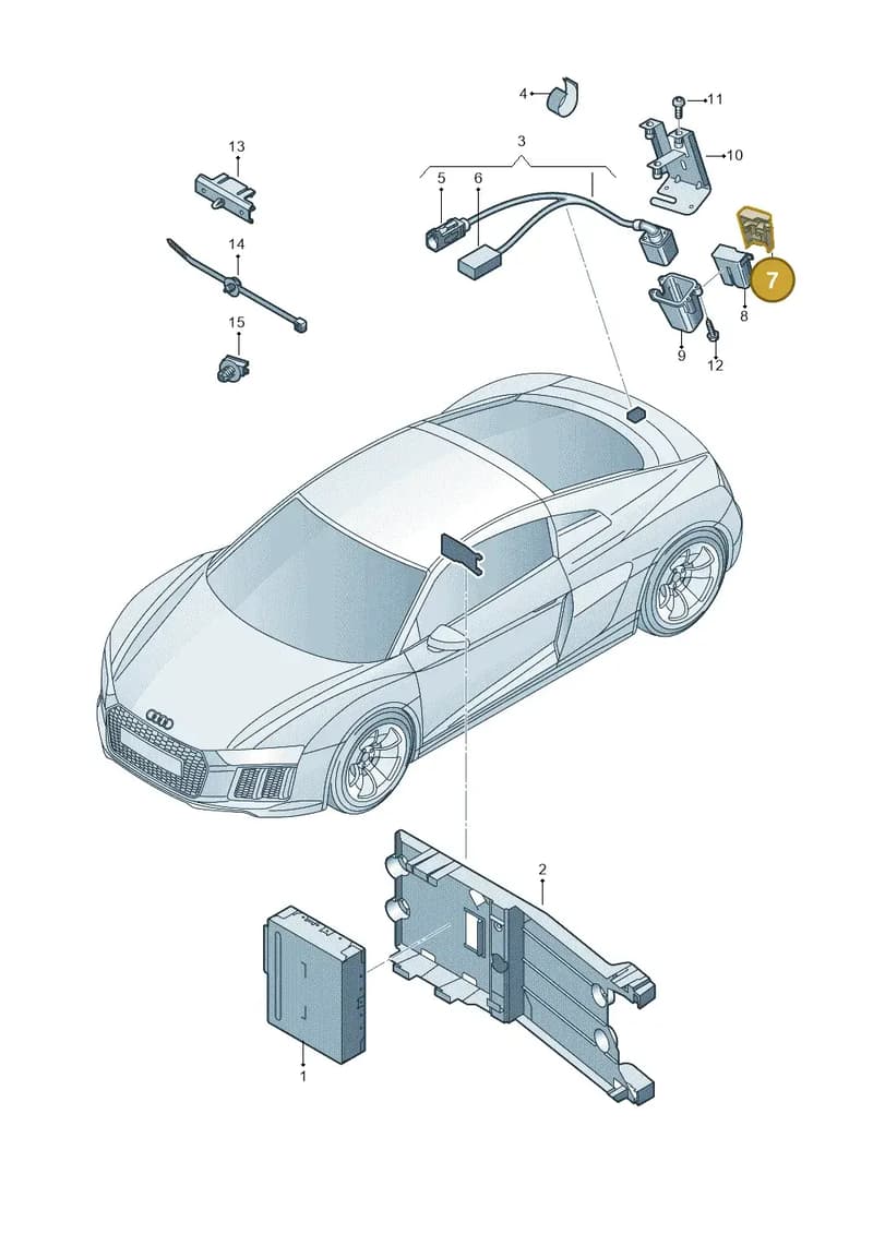 4S0980567C — Audi R8 Spyder (2015-2024) diagram 872907450, position 7