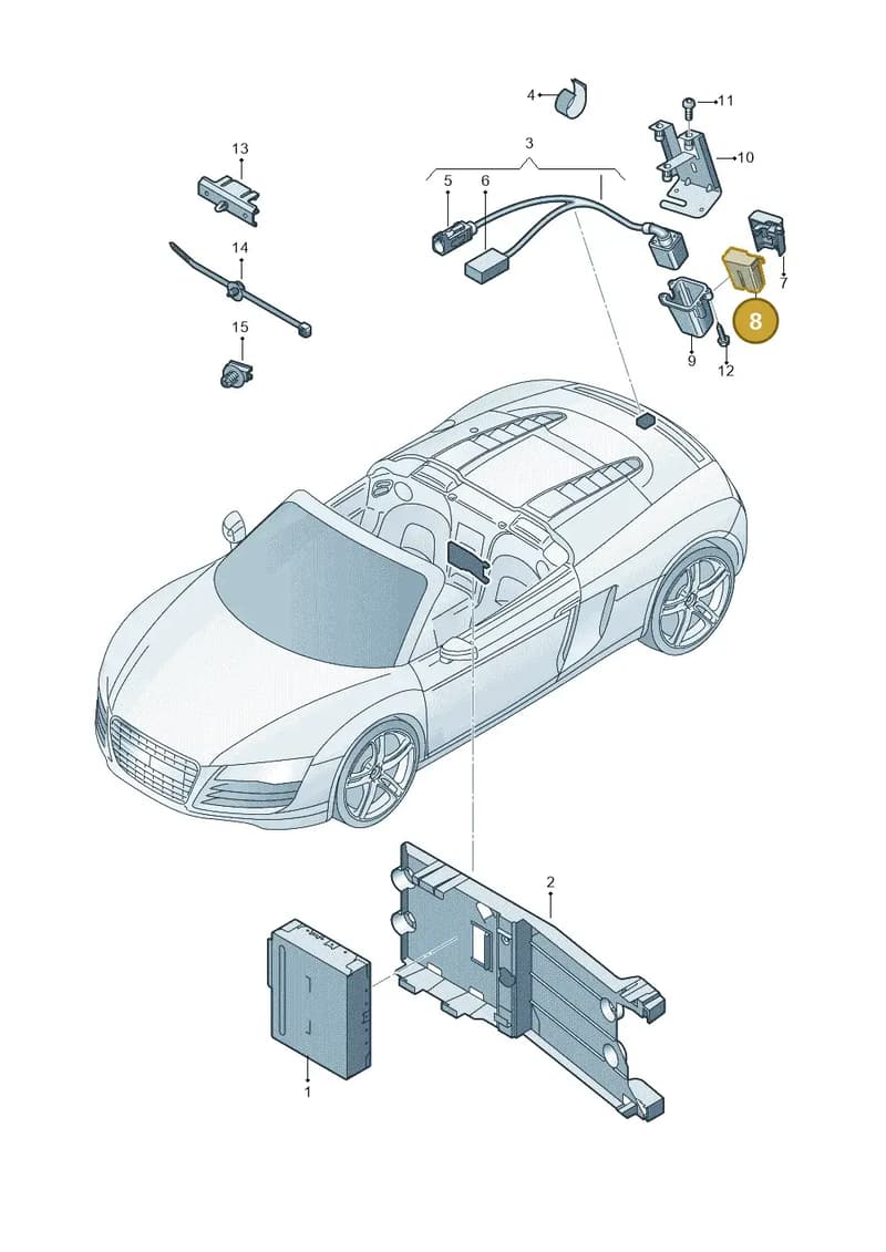 4S0980567D — Audi R8 Spyder (2015-2024) diagram 872907470, position 8