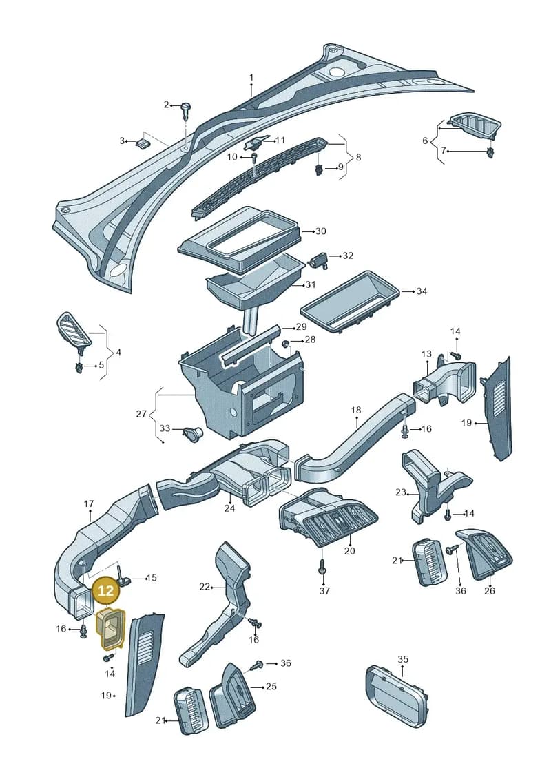 4S1819501 — Audi R8 Spyder (2015-2024) diagram 872819300, position 12