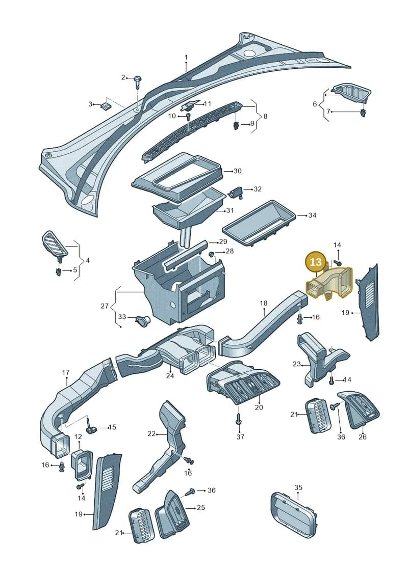 4S1819502 — Audi R8 Spyder (2015-2024) diagram 872819300, position 13