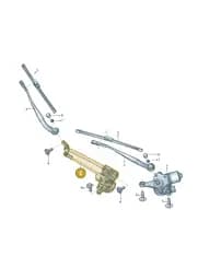 4S1955024F Audi Window Wiper Mounting with Wiper Motor
