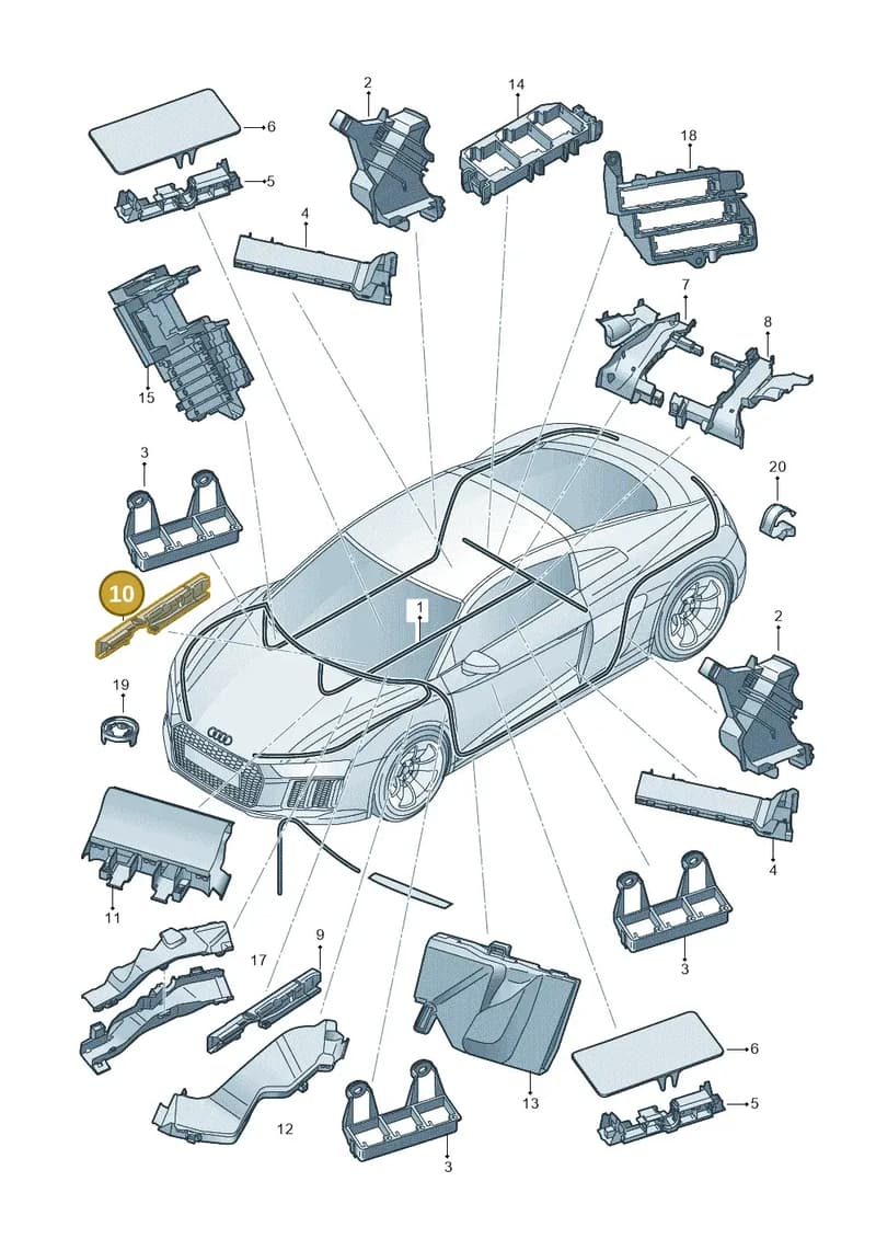 4S1971342 — Audi R8 Spyder (2015-2024) diagram 872971800, position 10