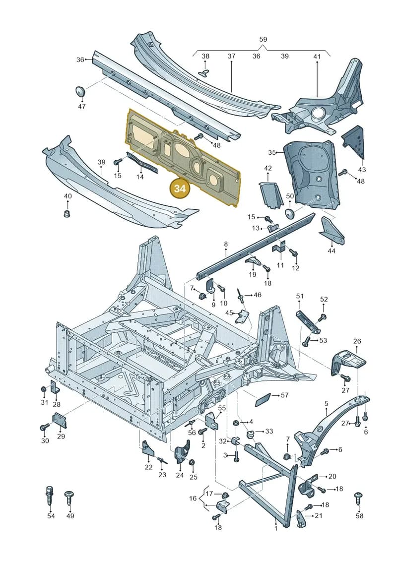 4S2805431E — Audi R8 Spyder (2015-2024) diagram 872805000, position 34
