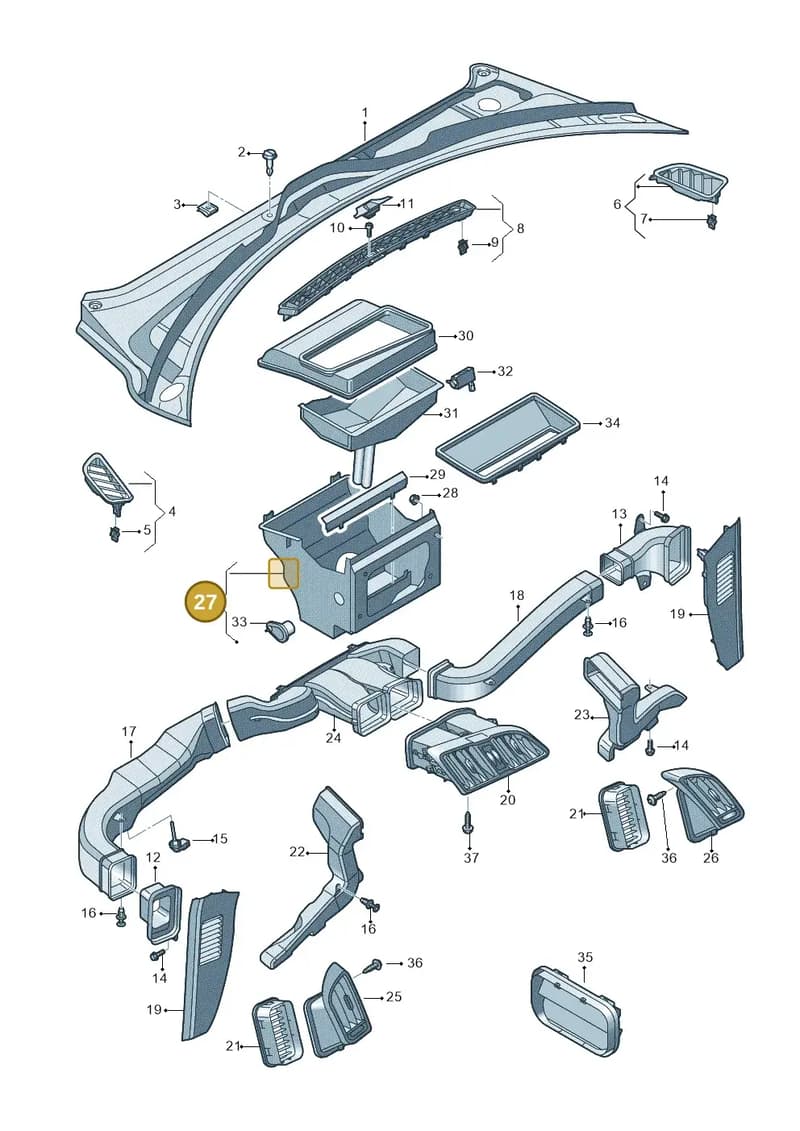 4S2815459 — Audi R8 Spyder (2015-2024) diagram 872819300, position 27