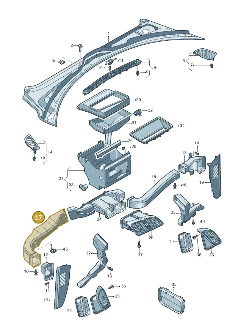 4S2819656 — Audi R8 Spyder (2015-2024) diagram 872819300, position 17
