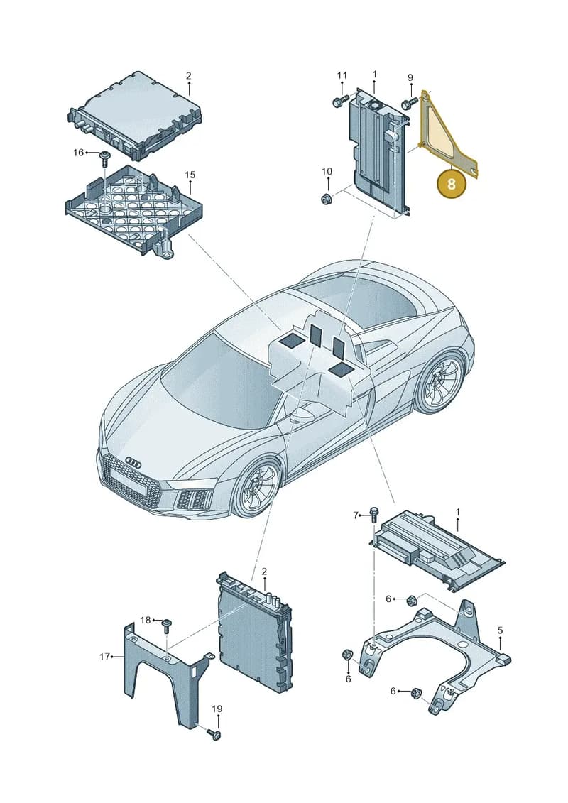 4S7035535 — Audi R8 Spyder (2015-2024) diagram 872035400, position 8