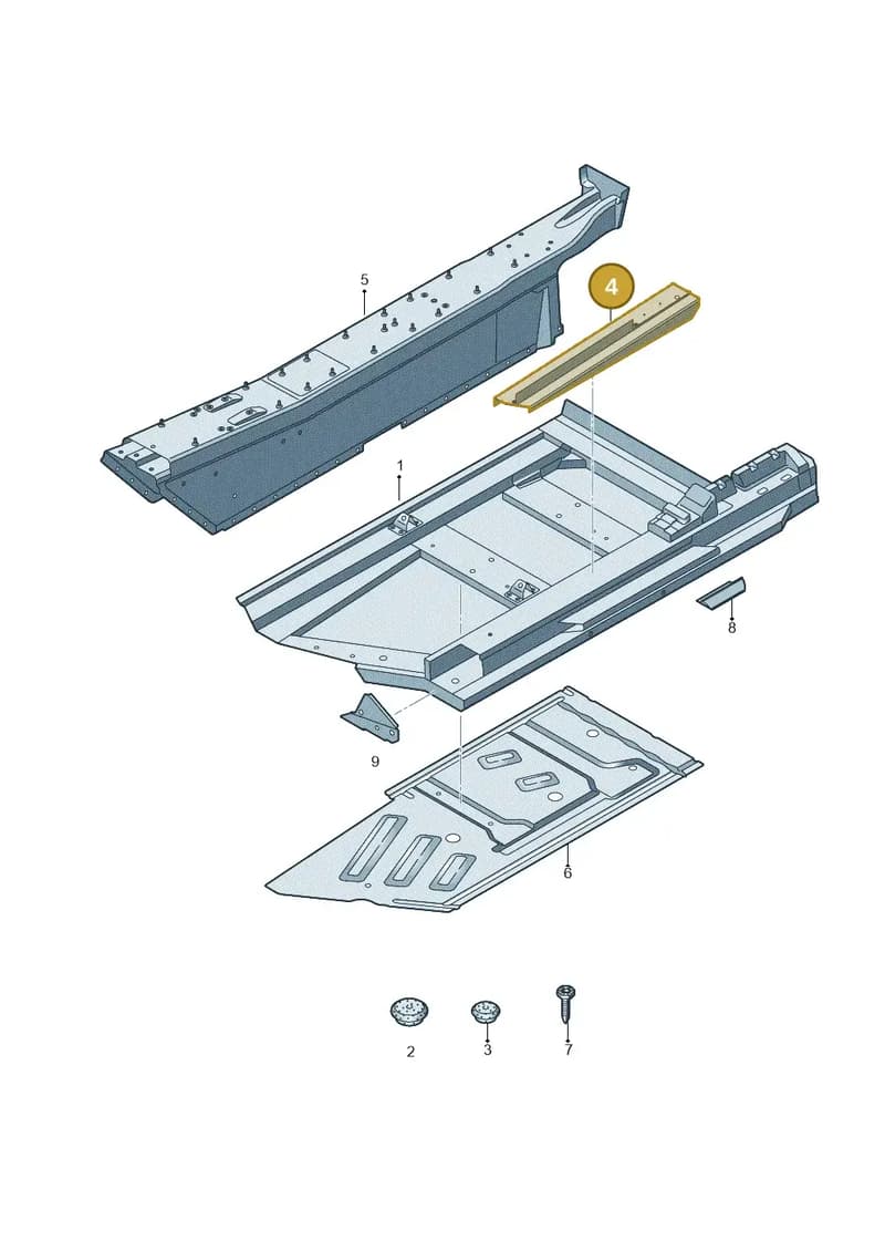 4S7803751B — Audi R8 Spyder (2015-2024) diagram 872803100, position 4