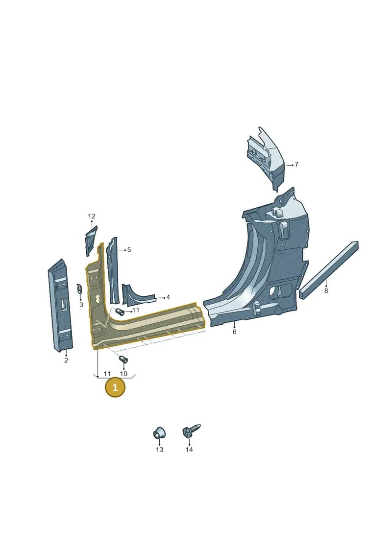 4S7810575D — Audi R8 Spyder (2015-2024) diagram 872809000, position 1