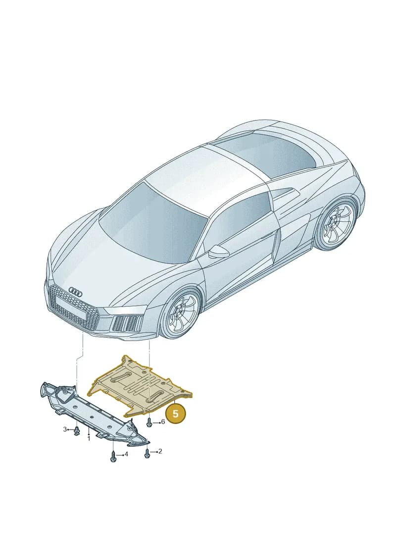 4S7825208G — Audi R8 Spyder (2015-2024) diagram 872825010, position 5