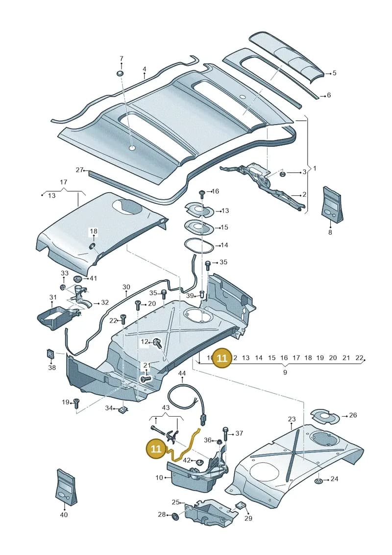 4S7825418B — Audi R8 Spyder (2015-2024) diagram 872825700, position 11