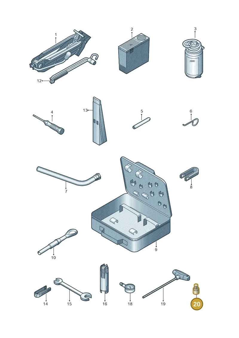 4S7825485 — Audi R8 Spyder (2015-2024) diagram 872011100, position 20
