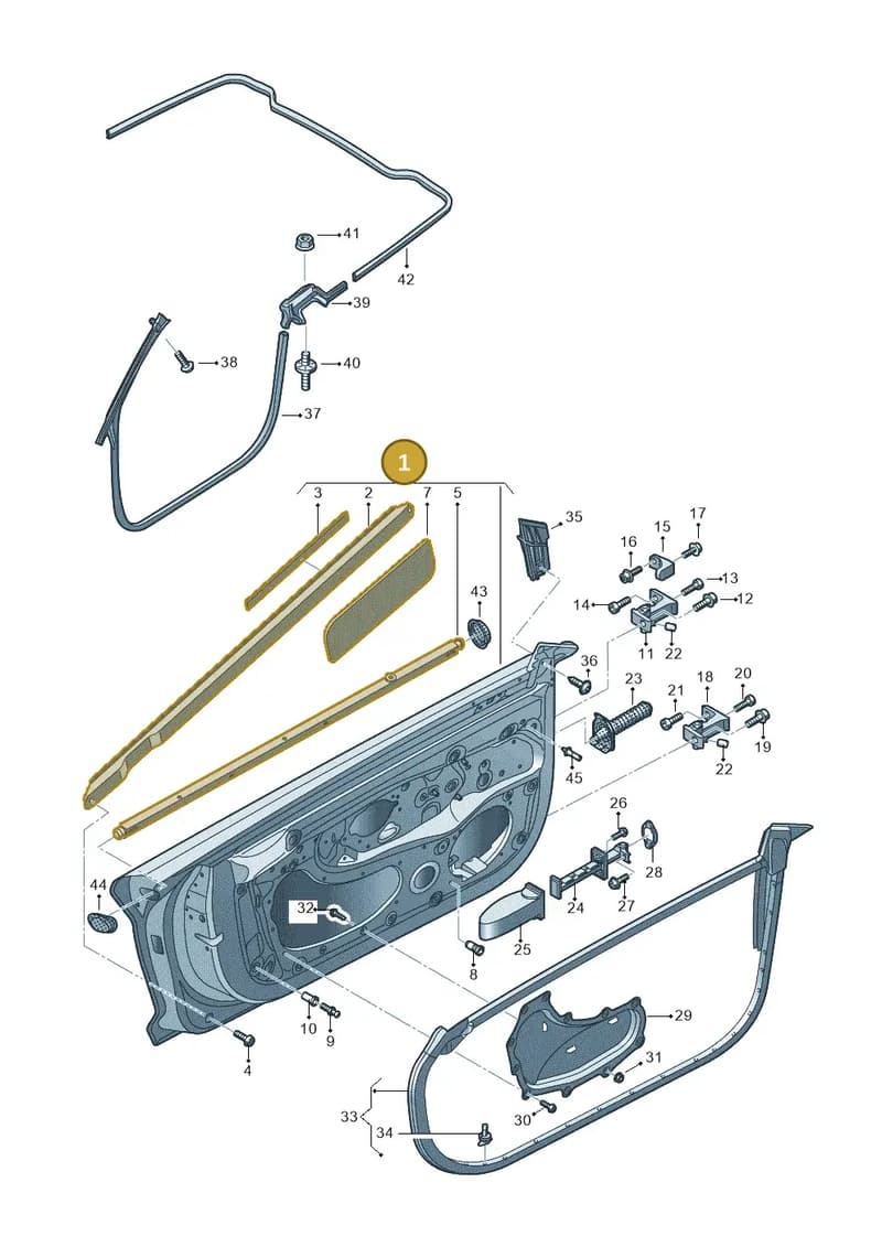 4S7831051 — Audi R8 Spyder (2015-2024) diagram 872831150, position 1