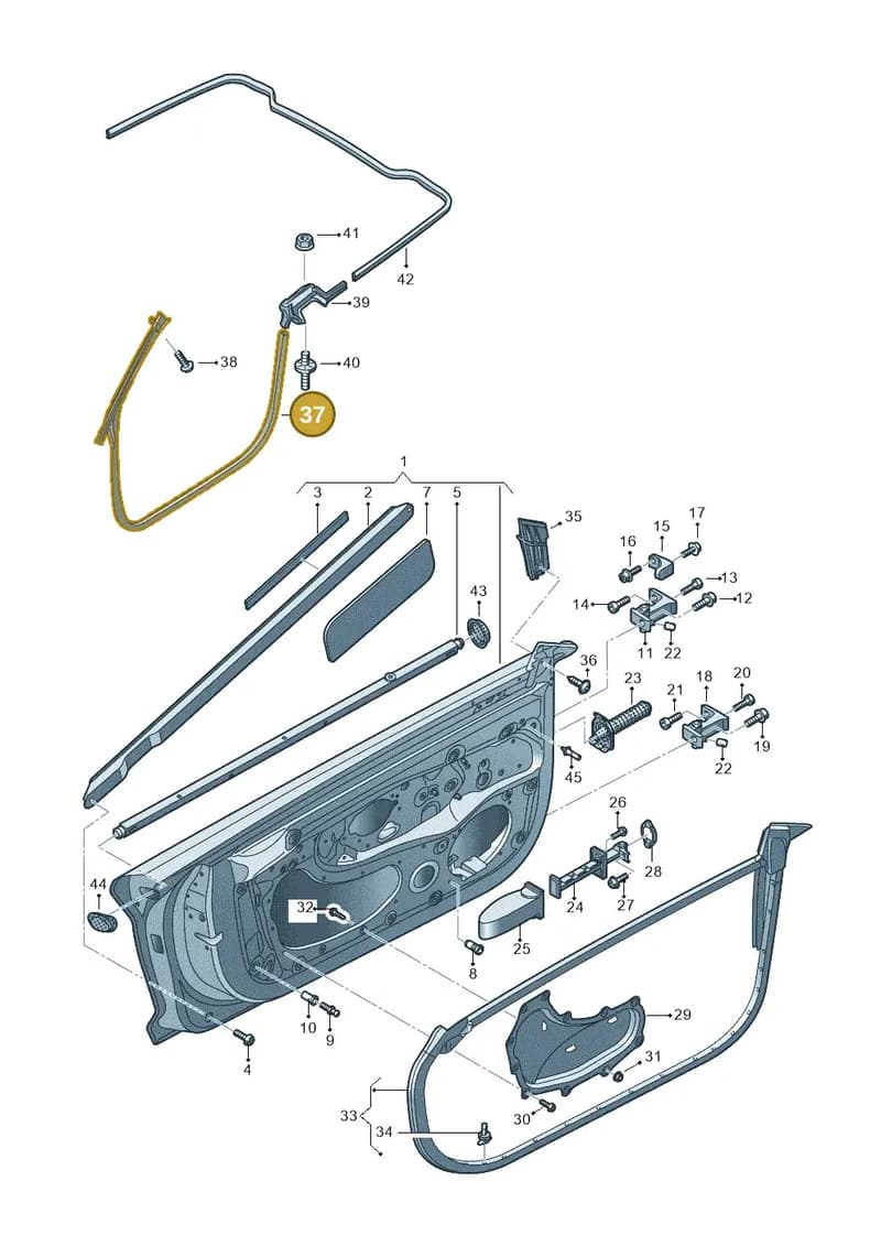 4S7831707A — Audi R8 Spyder (2015-2024) diagram 872831150, position 37