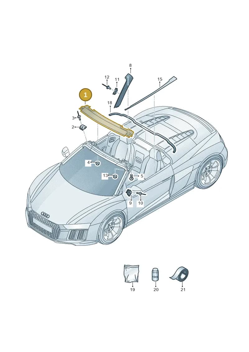 4S7853829BT94 — Audi R8 Spyder (2015-2024) diagram 872853100, position 1