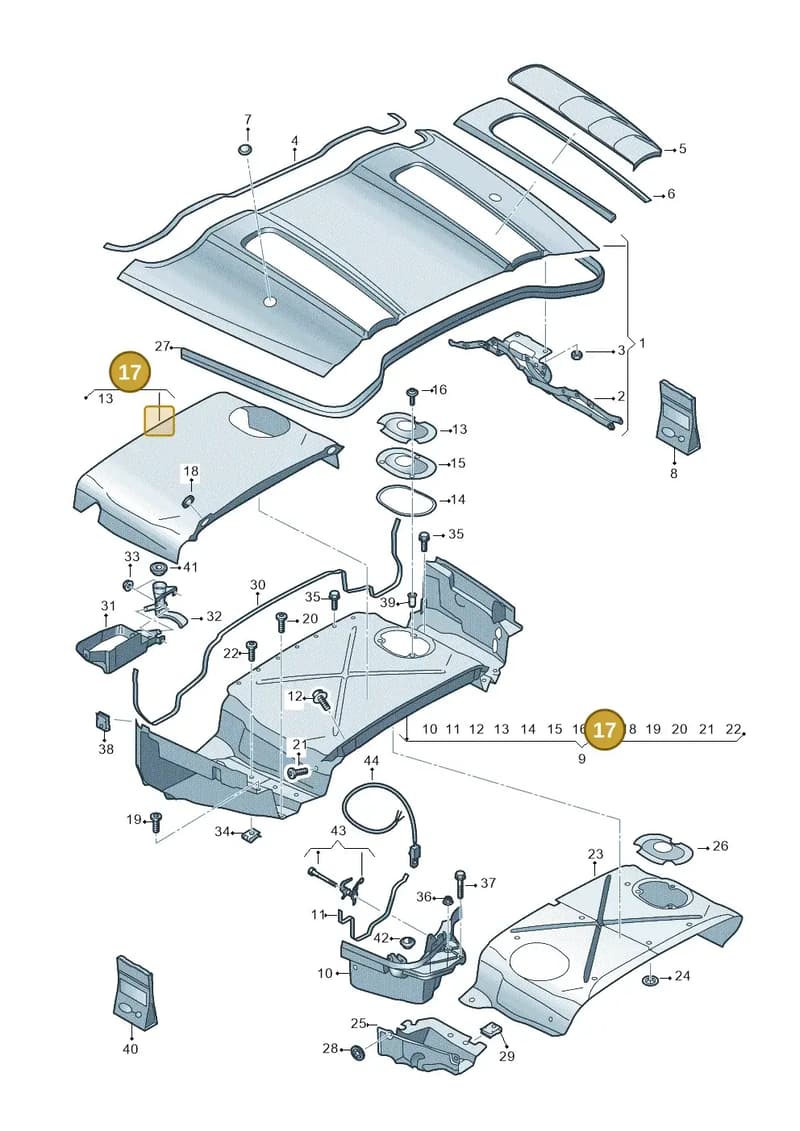 4S7863697C — Audi R8 Spyder (2015-2024) diagram 872825700, position 17