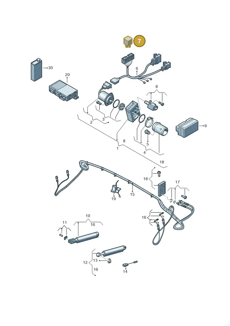 4S7898671 — Audi R8 Spyder (2015-2024) diagram 778871200, position 7