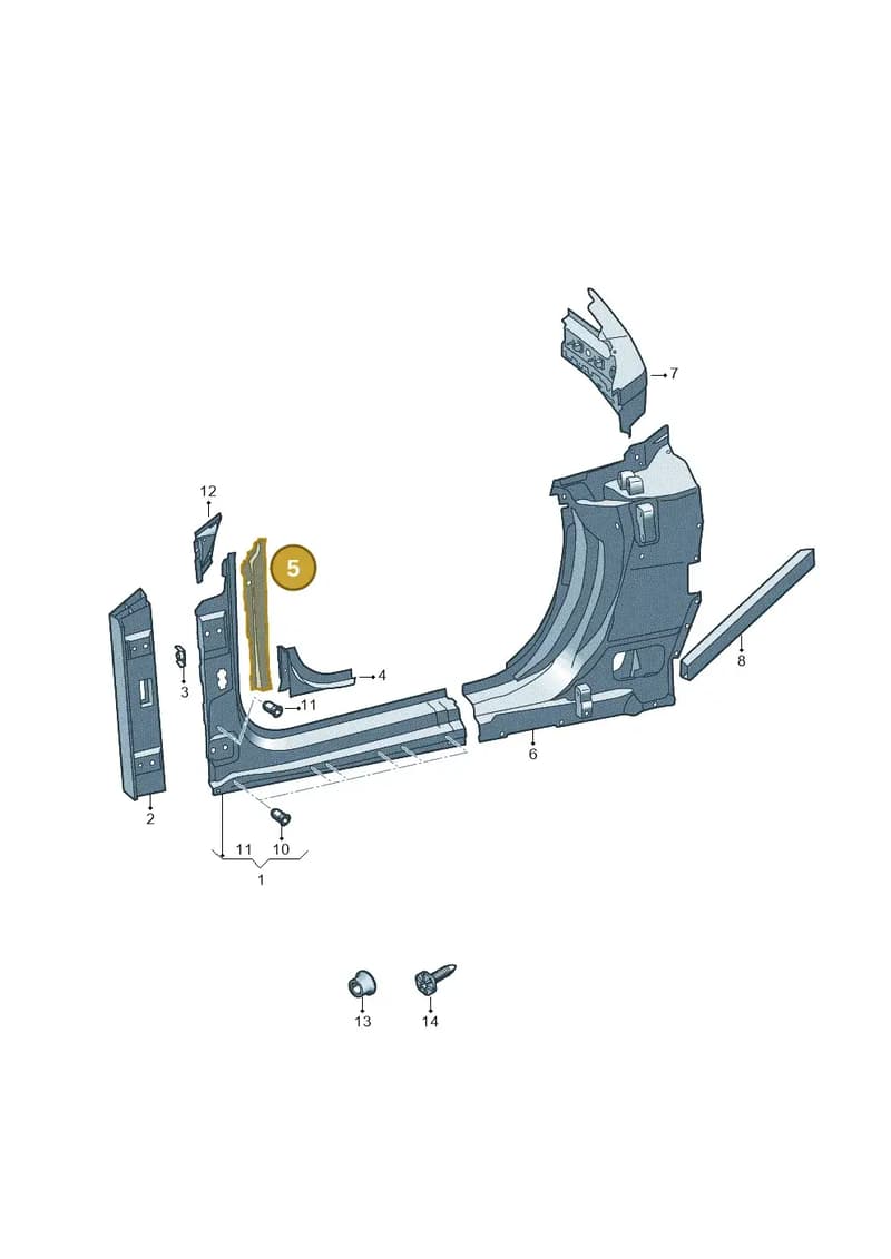 4S8802123C — Audi R8 Spyder (2015-2024) diagram 872809000, position 5