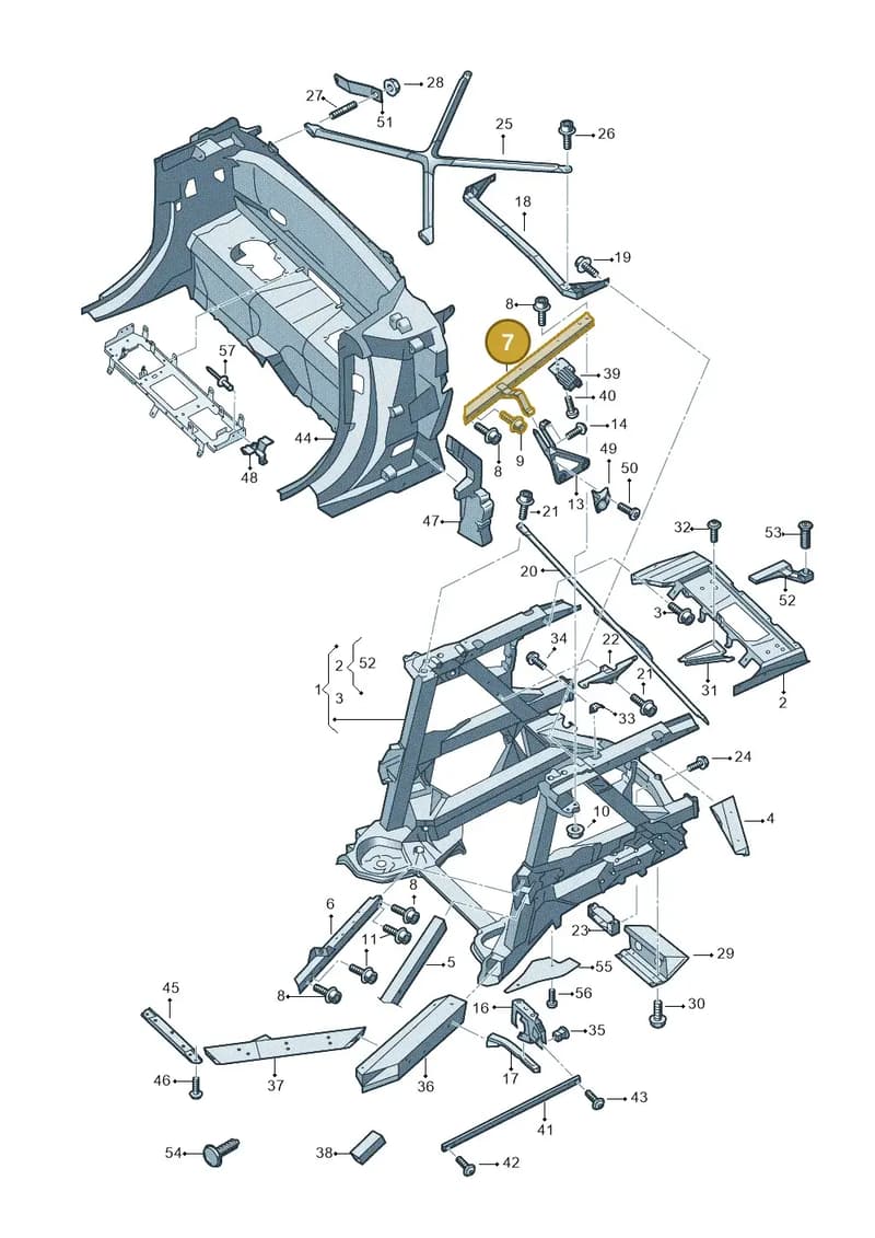 4S8810244C — Audi R8 Spyder (2015-2024) diagram 872813000, position 7