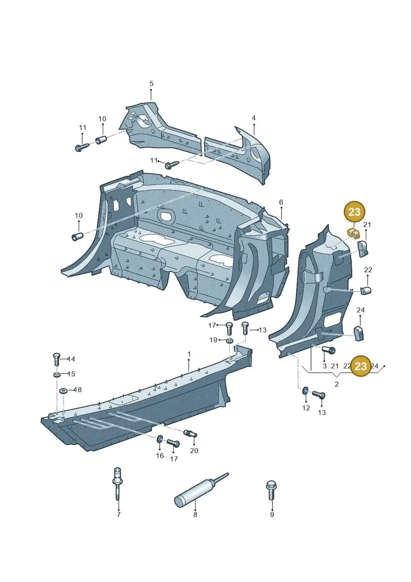 4S8810915K — Audi R8 Spyder (2015-2024) diagram 872800900, position 23