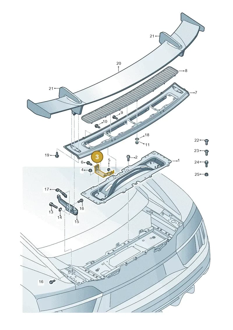 4S8813452 — Audi R8 Spyder (2015-2024) diagram 872827053, position 3