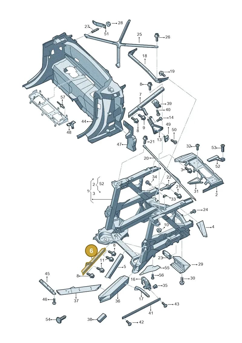 4S8814201D — Audi R8 Spyder (2015-2024) diagram 872813000, position 6
