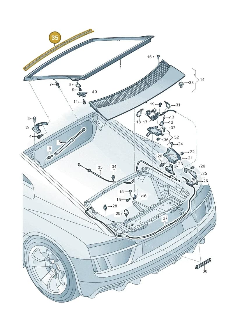 4S8827459 — Audi R8 Spyder (2015-2024) diagram 872827000, position 35
